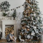 The Holidays with Flocked Artificial Christmas Trees